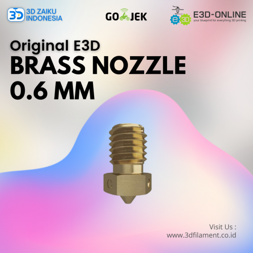 Original E3D V6 0.6 / 1.75 mm Brass Nozzle from UK